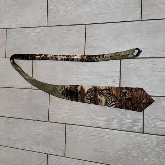 Wemberly Endangered Species with Zebras Necktie - Picture 2 of 3